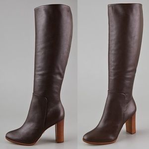 Pour La Victoire almost knee high Imari Stove Pipe Heeled Boots size 8